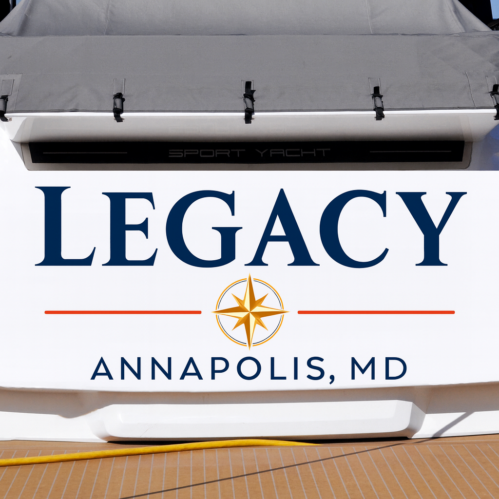 Custom Boat Stern Decal Sticker Sign | Boat Stern Name & Hailing City (Port) Sign