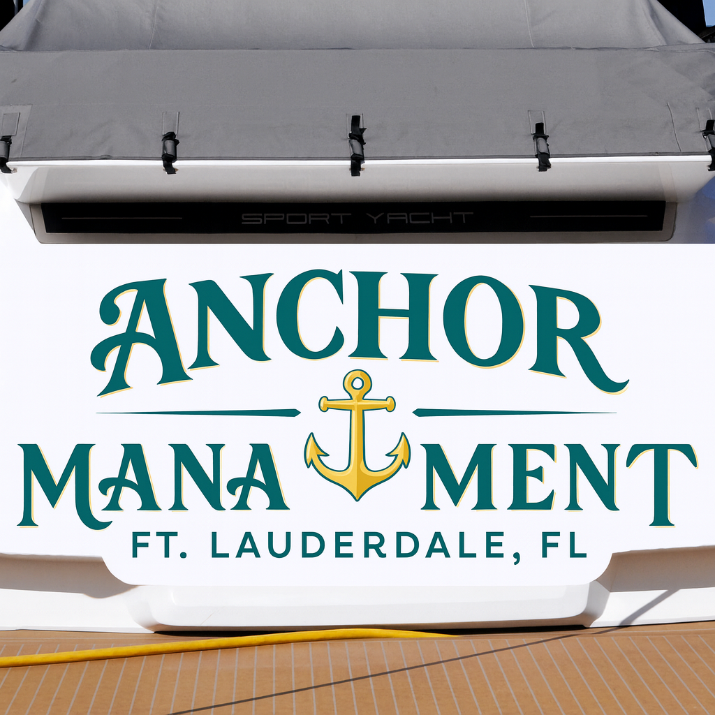 Custom Boat Stern Decal Sticker Sign | Boat Stern Name & Hailing City (Port) Sign