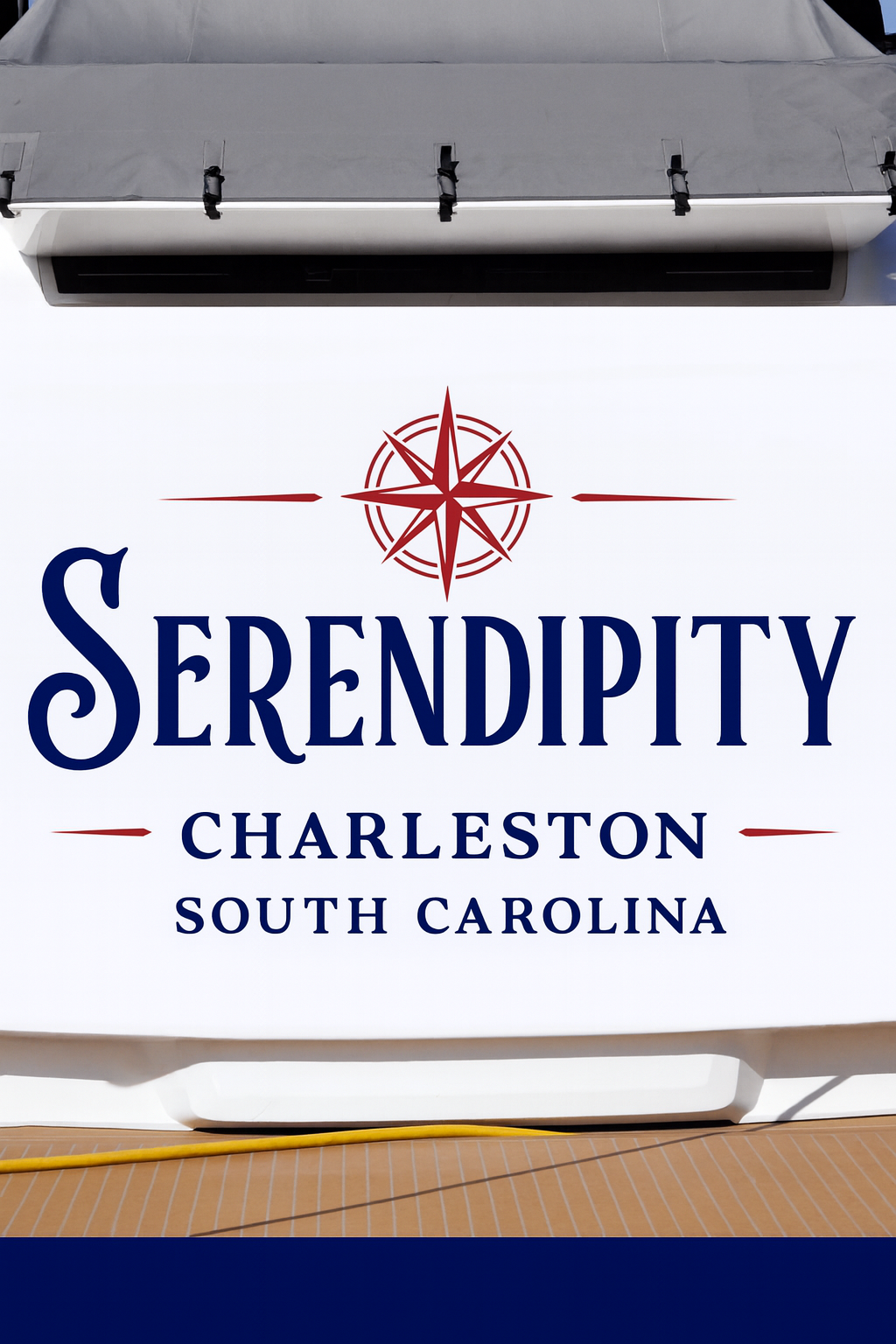 Custom Boat Stern Decal Sticker Sign | Boat Stern Name & Hailing City (Port) Sign