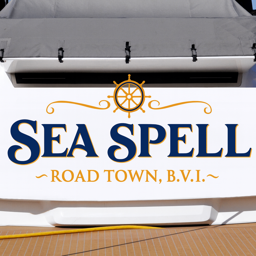 Custom Boat Stern Decal Sticker Sign | Boat Stern Name & Hailing City (Port) Sign