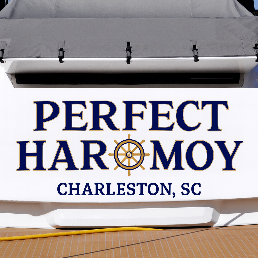 Custom Boat Stern Decal Sticker Sign | Boat Stern Name & Hailing City (Port) Sign