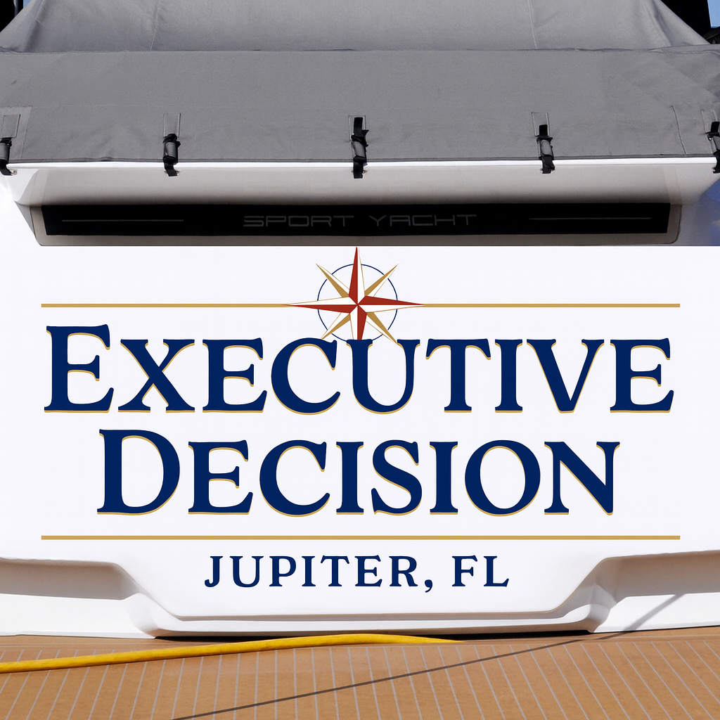 Custom Boat Stern Decal Sticker Sign | Boat Stern Name & Hailing City (Port) Sign