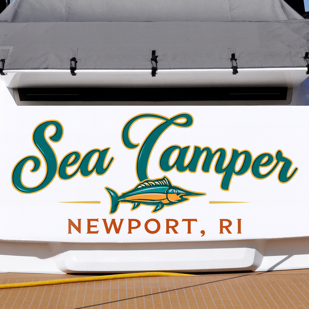 Custom Boat Stern Decal Sticker Sign | Boat Stern Name & Hailing City (Port) Sign