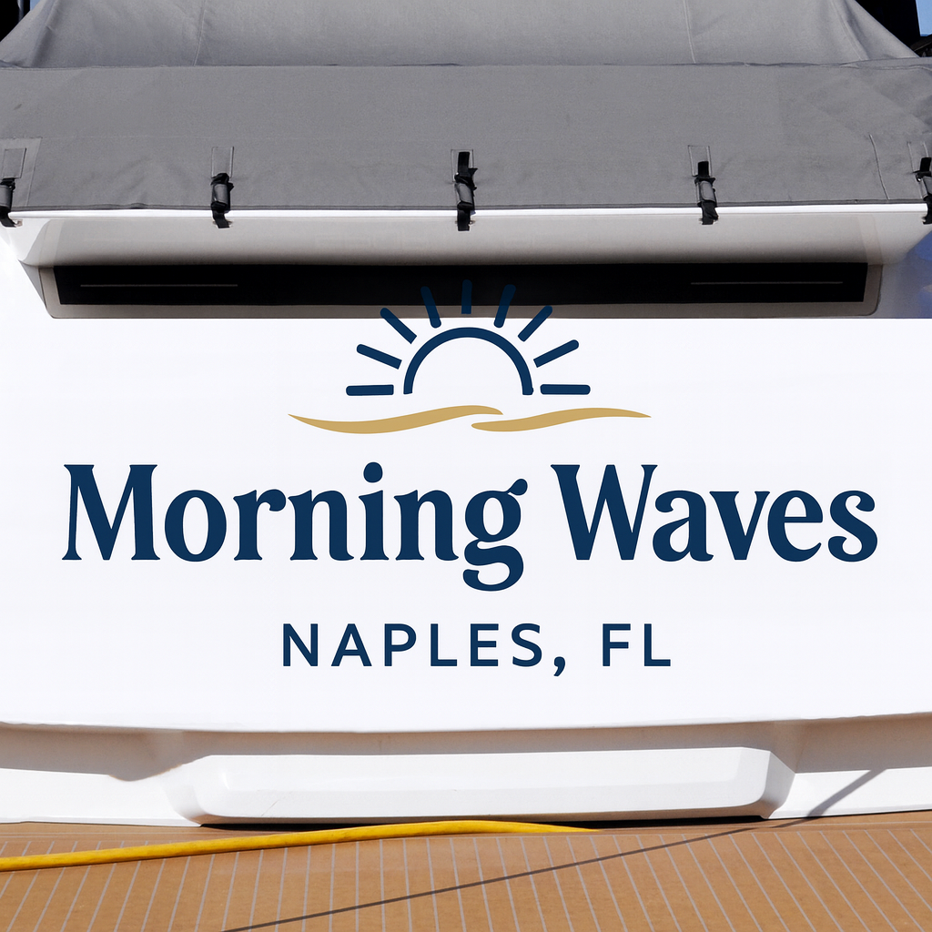 Custom Boat Stern Decal Sticker Sign | Boat Stern Name & Hailing City (Port) Sign