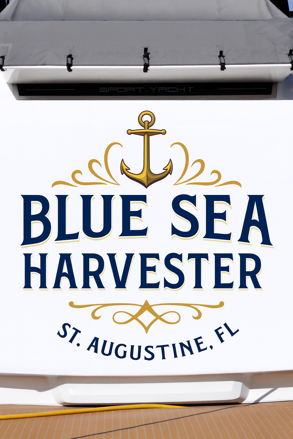 Custom Boat Stern Decal Sticker Sign | Boat Stern Name & Hailing City (Port) Sign