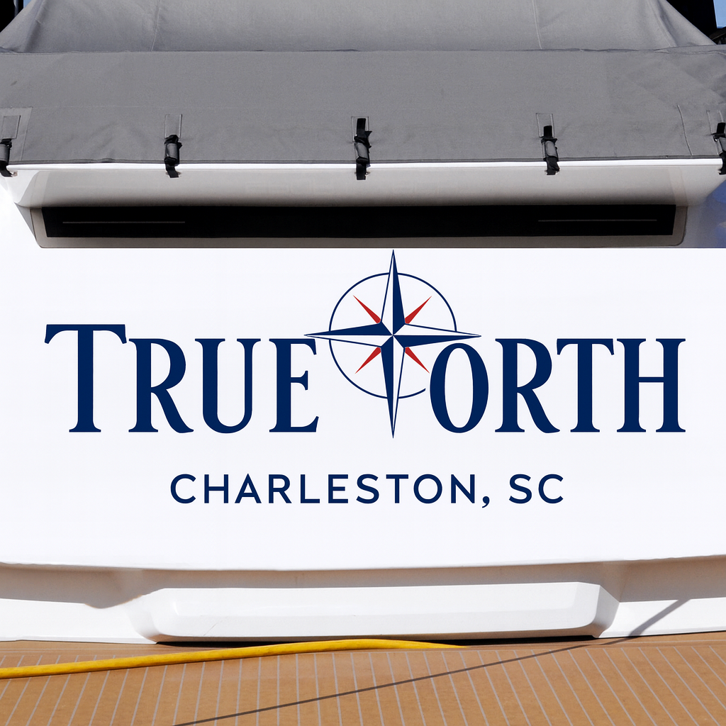 Custom Boat Stern Decal Sticker Sign | Boat Stern Name & Hailing City (Port) Sign