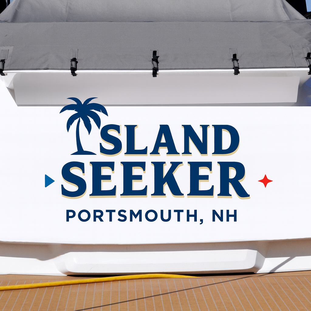 Custom Boat Stern Decal Sticker Sign | Boat Stern Name & Hailing City (Port) Sign