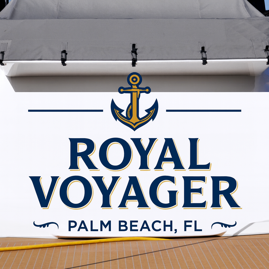Custom Boat Stern Decal Sticker Sign | Boat Stern Name & Hailing City (Port) Sign