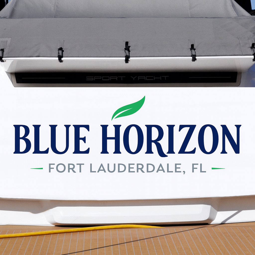 Custom Boat Stern Decal Sticker Sign | Boat Stern Name & Hailing City (Port) Sign