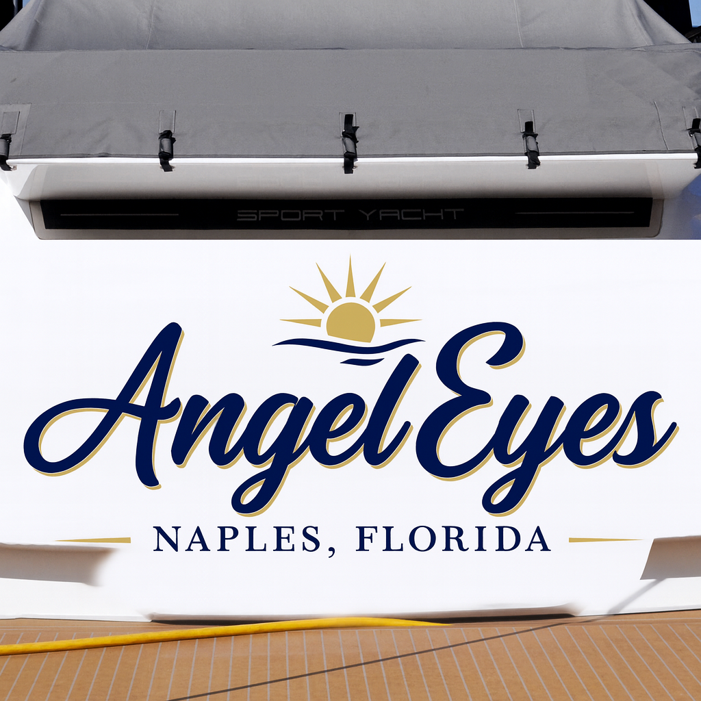 Custom Boat Stern Decal Sticker Sign | Boat Stern Name & Hailing City (Port) Sign
