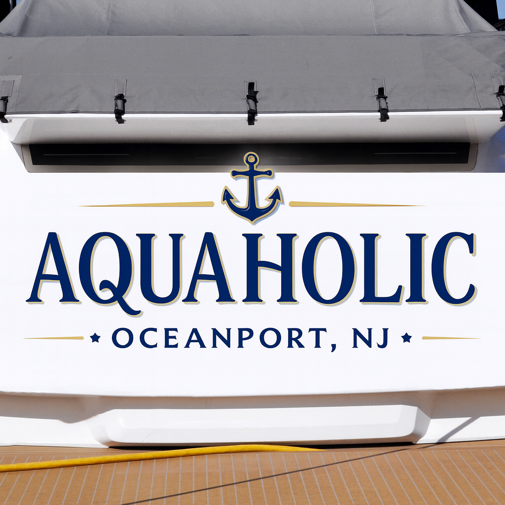 Custom Boat Stern Decal Sticker Sign | Boat Stern Name & Hailing City (Port) Sign