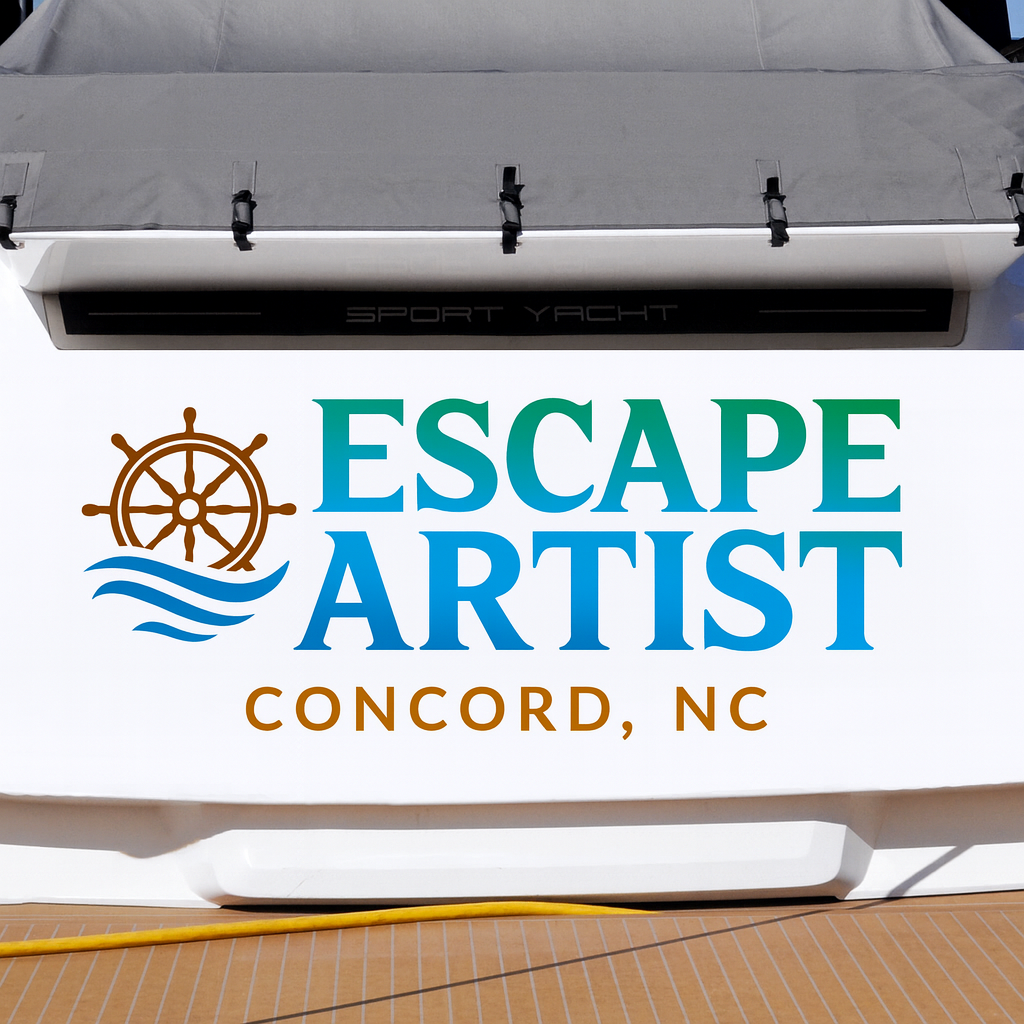 Custom Boat Stern Decal Sticker Sign | Boat Stern Name & Hailing City (Port) Sign