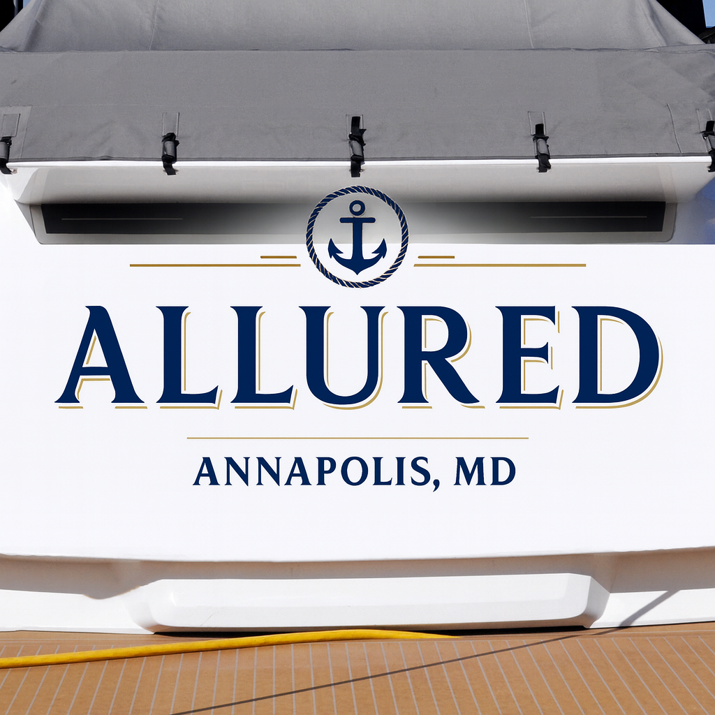 Custom Boat Stern Decal Sticker Sign | Boat Stern Name & Hailing City (Port) Sign