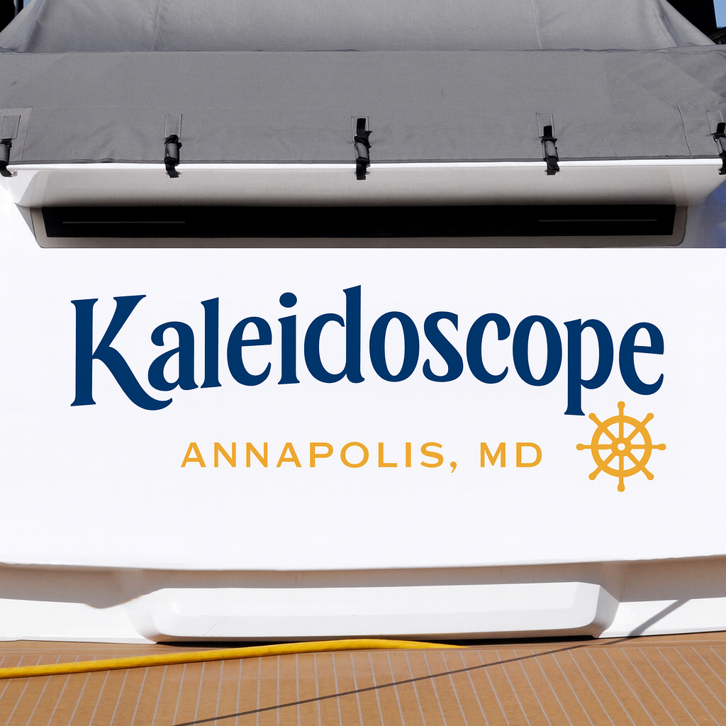 Custom Boat Stern Decal Sticker Sign | Boat Stern Name & Hailing City (Port) Sign