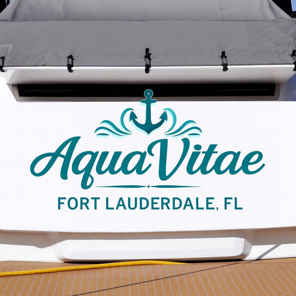 Custom Boat Stern Decal Sticker Sign | Boat Stern Name & Hailing City (Port) Sign