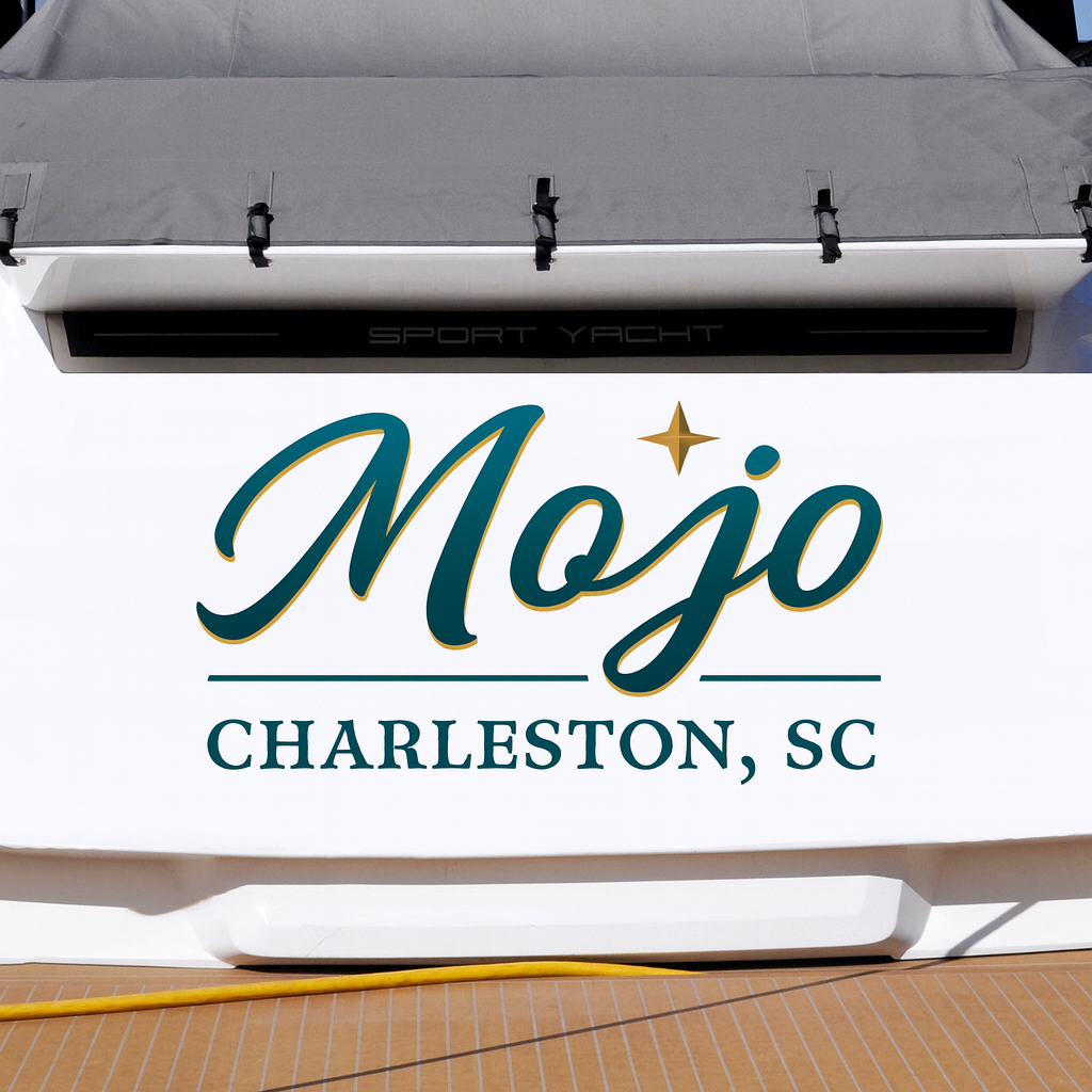 Custom Boat Stern Decal Sticker Sign | Boat Stern Name & Hailing City (Port) Sign