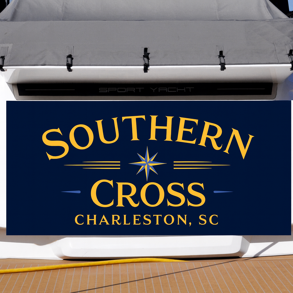 Custom Boat Stern Decal Sticker Sign | Boat Stern Name & Hailing City (Port) Sign