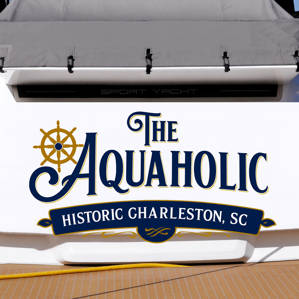 Custom Boat Stern Decal Sticker Sign | Boat Stern Name & Hailing City (Port) Sign