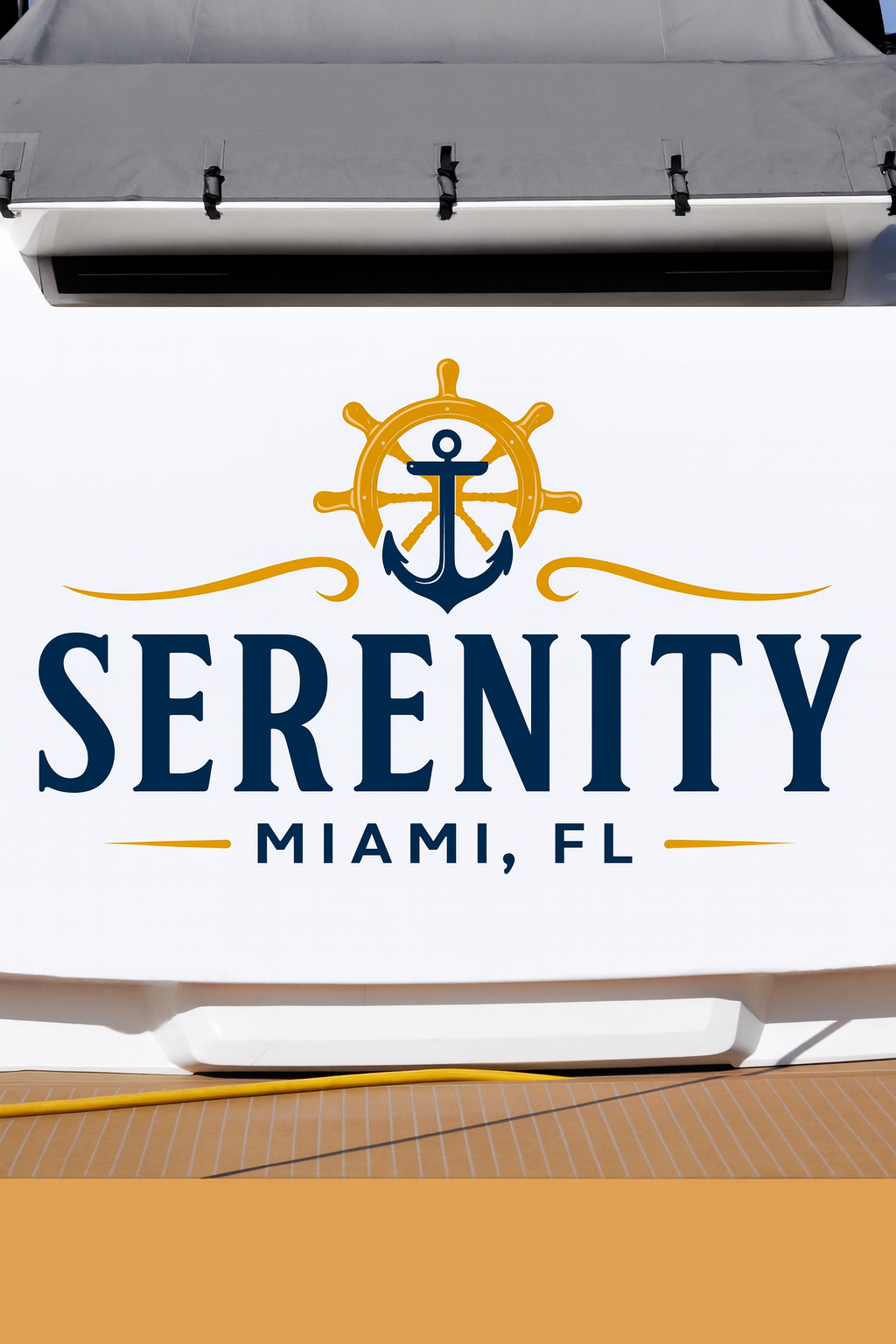 Custom Boat Stern Decal Sticker Sign | Boat Stern Name & Hailing City (Port) Sign