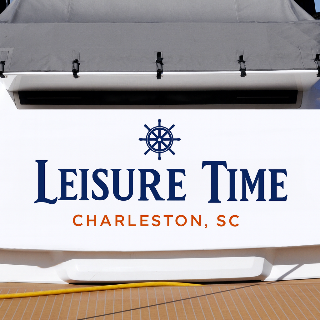 Custom Boat Stern Decal Sticker Sign | Boat Stern Name & Hailing City (Port) Sign