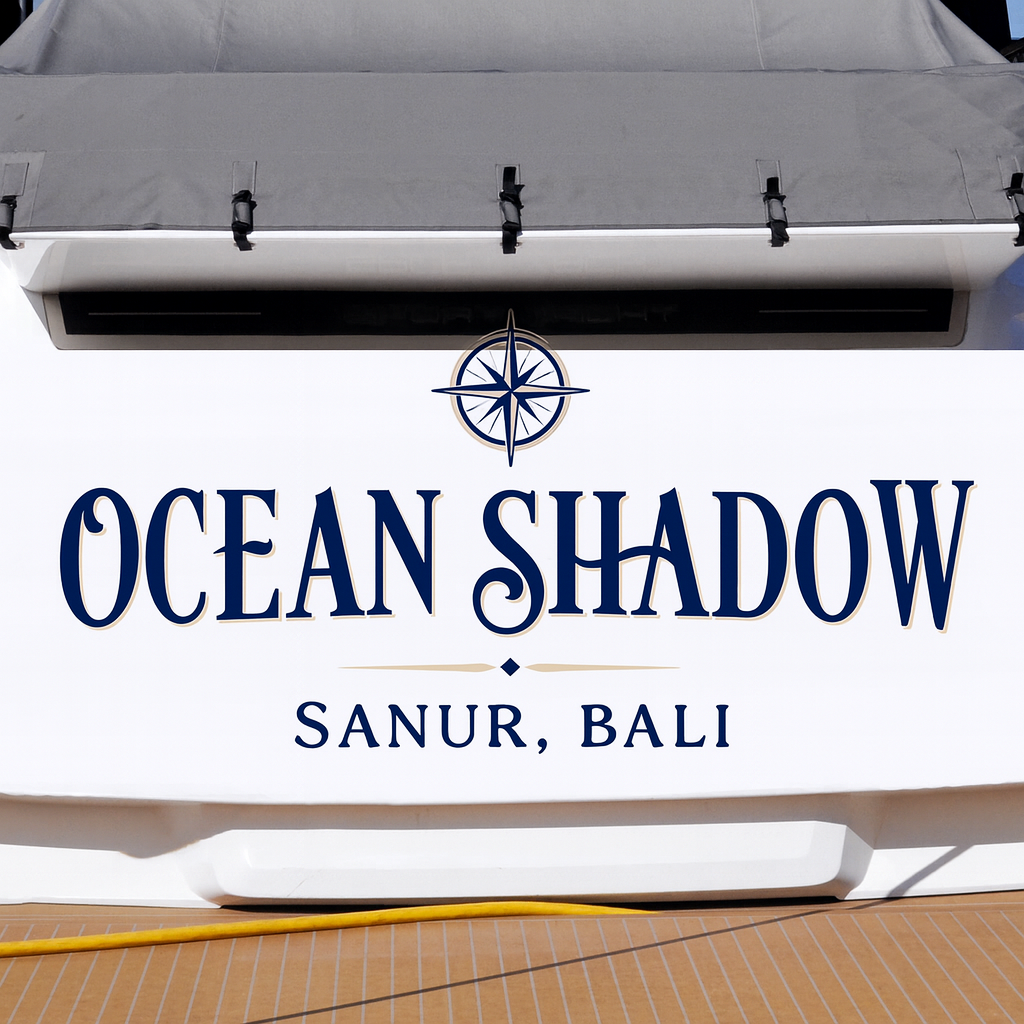 Custom Boat Stern Decal Sticker Sign | Boat Stern Name & Hailing City (Port) Sign