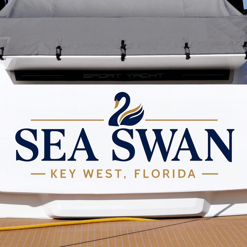 Custom Boat Stern Decal Sticker Sign | Boat Stern Name & Hailing City (Port) Sign