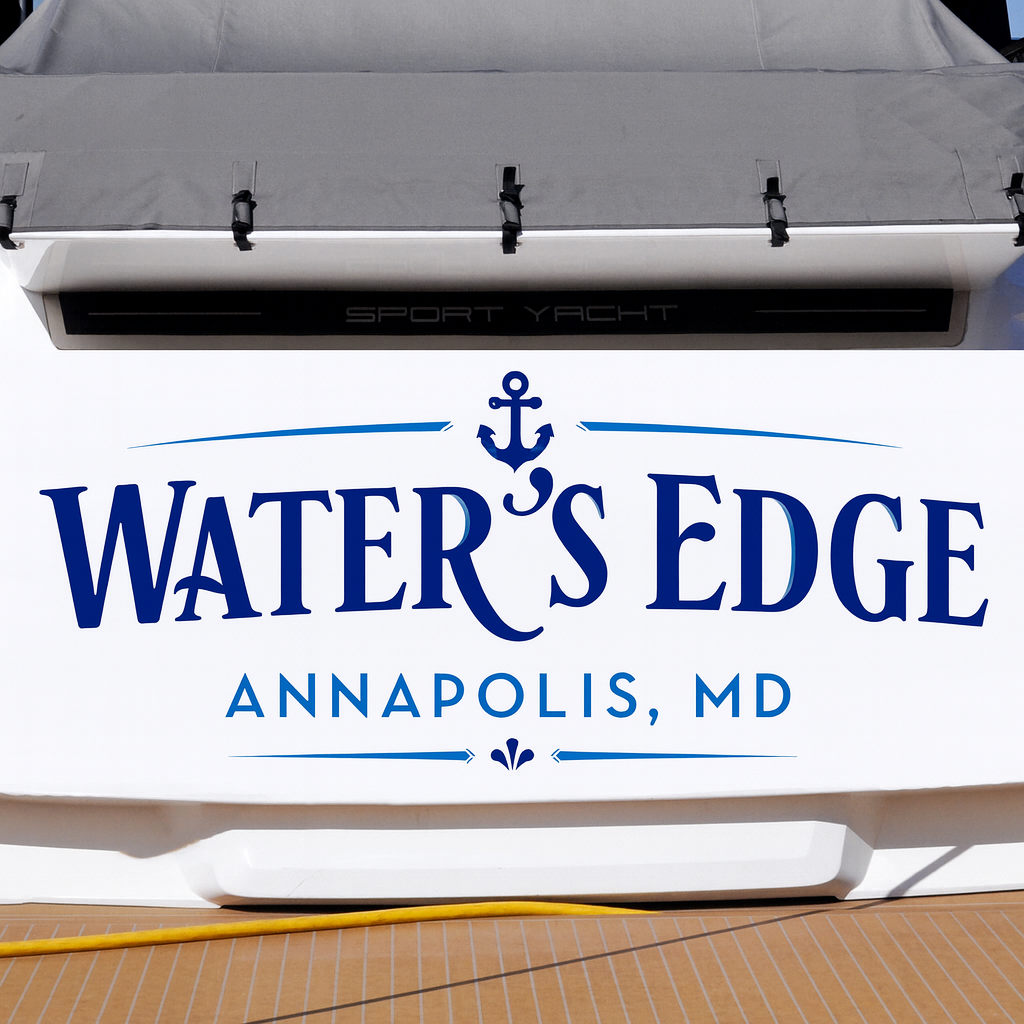 Custom Boat Stern Decal Sticker Sign | Boat Stern Name & Hailing City (Port) Sign
