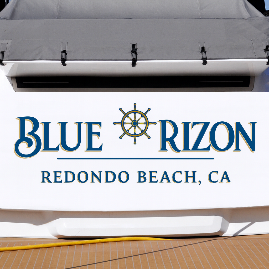 Custom Boat Stern Decal Sticker Sign | Boat Stern Name & Hailing City (Port) Sign