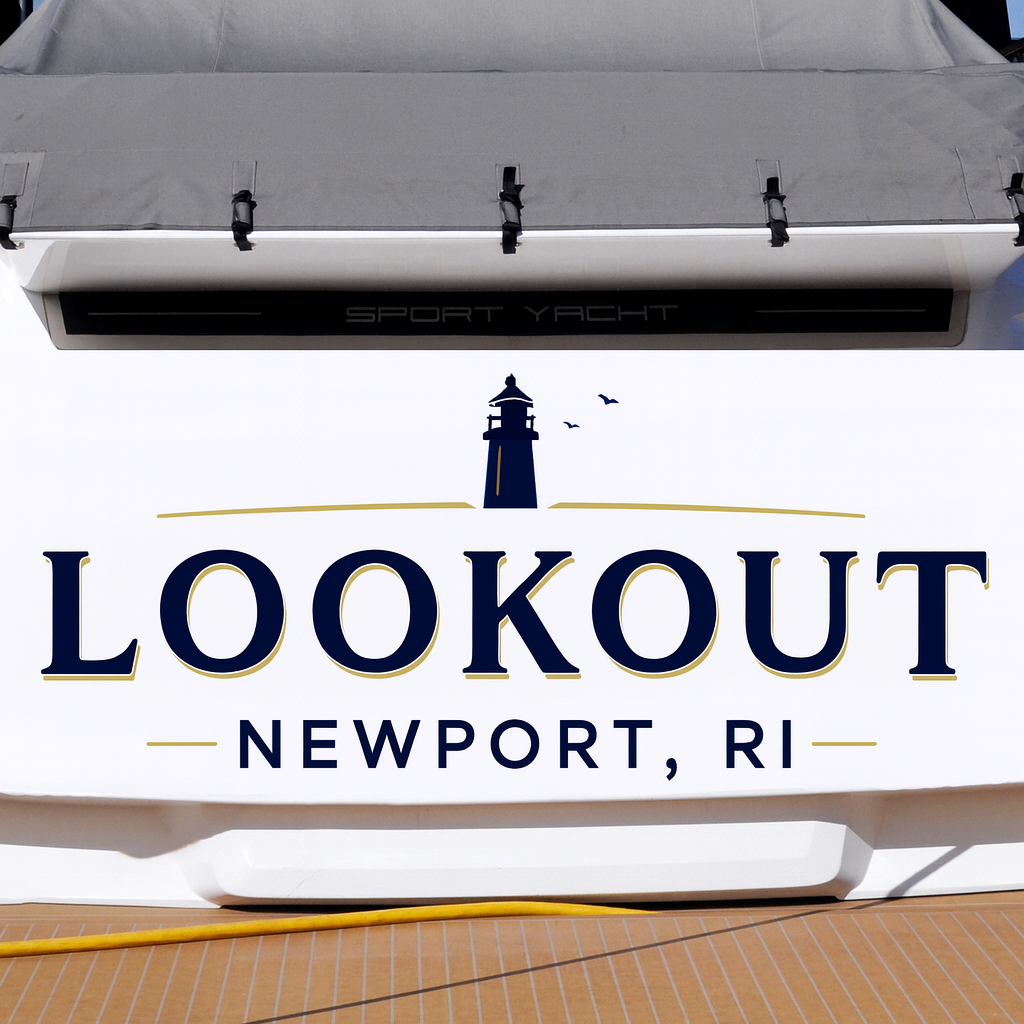 Custom Boat Stern Decal Sticker Sign | Boat Stern Name & Hailing City (Port) Sign