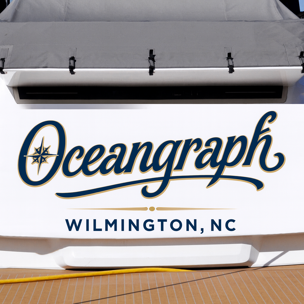 Custom Boat Stern Decal Sticker Sign | Boat Stern Name & Hailing City (Port) Sign