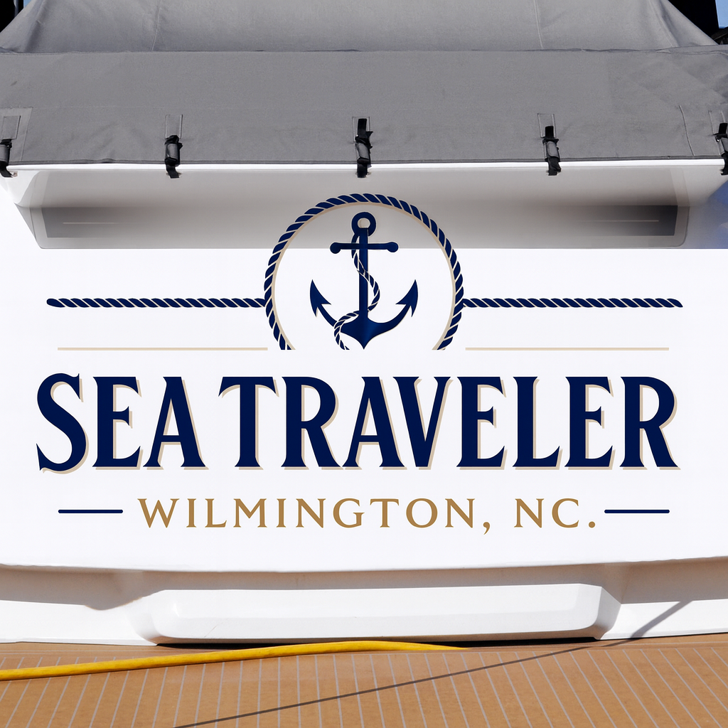 Custom Boat Stern Decal Sticker Sign | Boat Stern Name & Hailing City (Port) Sign