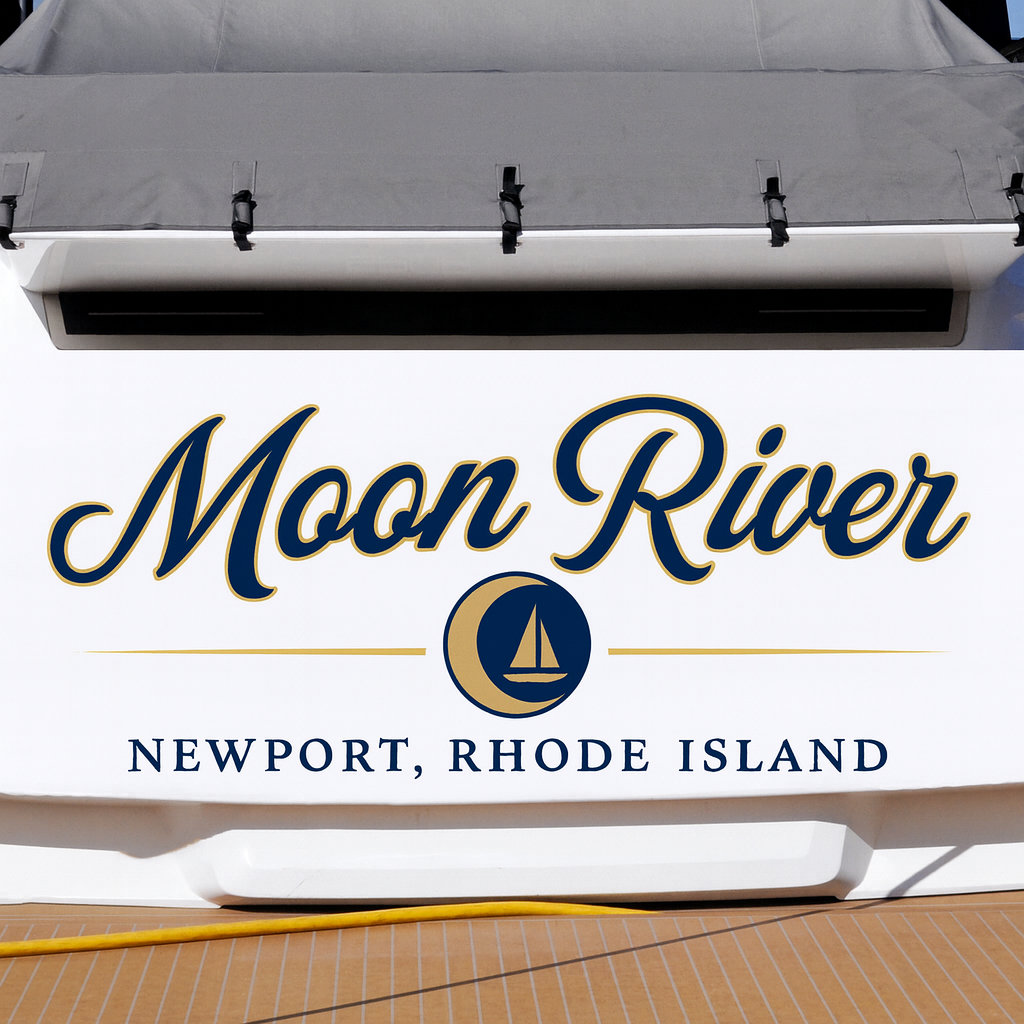 Custom Boat Stern Decal Sticker Sign | Boat Stern Name & Hailing City (Port) Sign
