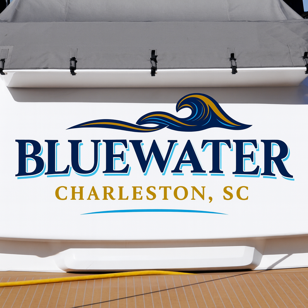 Custom Boat Stern Decal Sticker Sign | Boat Stern Name & Hailing City (Port) Sign