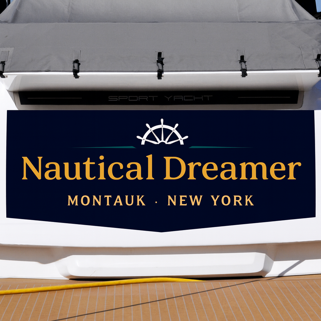 Custom Boat Stern Decal Sticker Sign | Boat Stern Name & Hailing City (Port) Sign