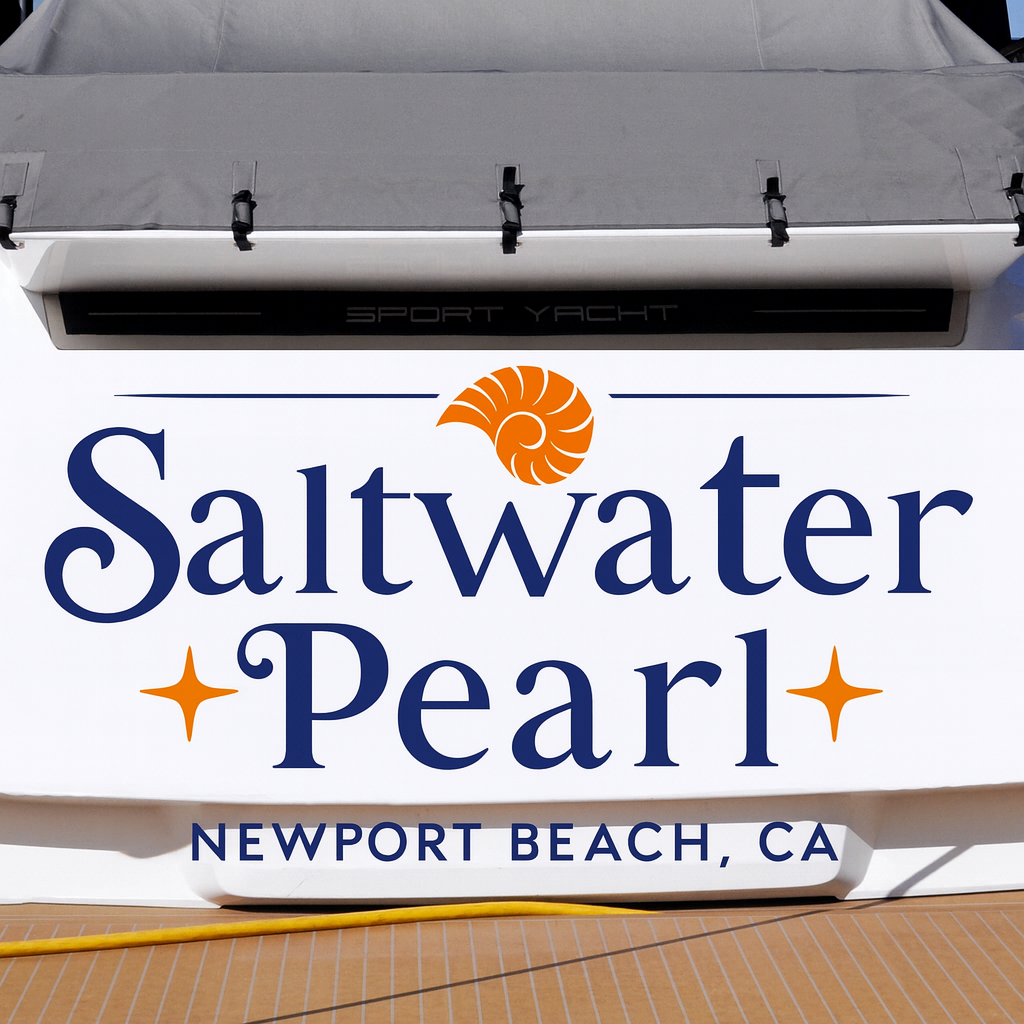 Custom Boat Stern Decal Sticker Sign | Boat Stern Name & Hailing City (Port) Sign