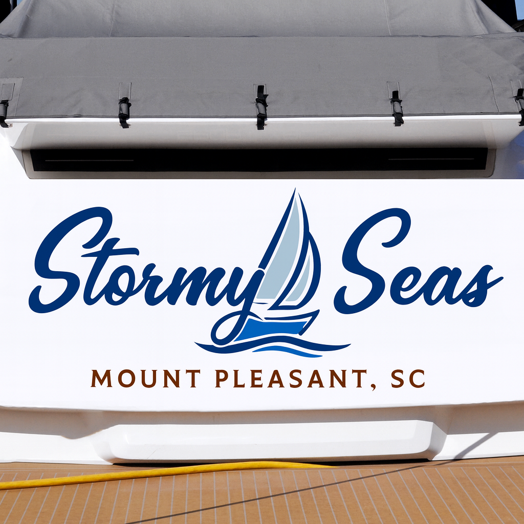 Custom Boat Stern Decal Sticker Sign | Boat Stern Name & Hailing City (Port) Sign