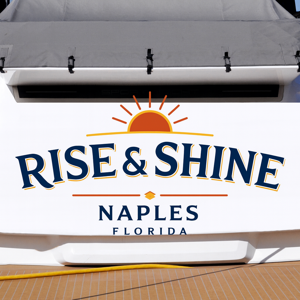 Custom Boat Stern Decal Sticker Sign | Boat Stern Name & Hailing City (Port) Sign