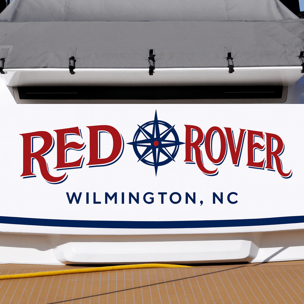 Custom Boat Stern Decal Sticker Sign | Boat Stern Name & Hailing City (Port) Sign