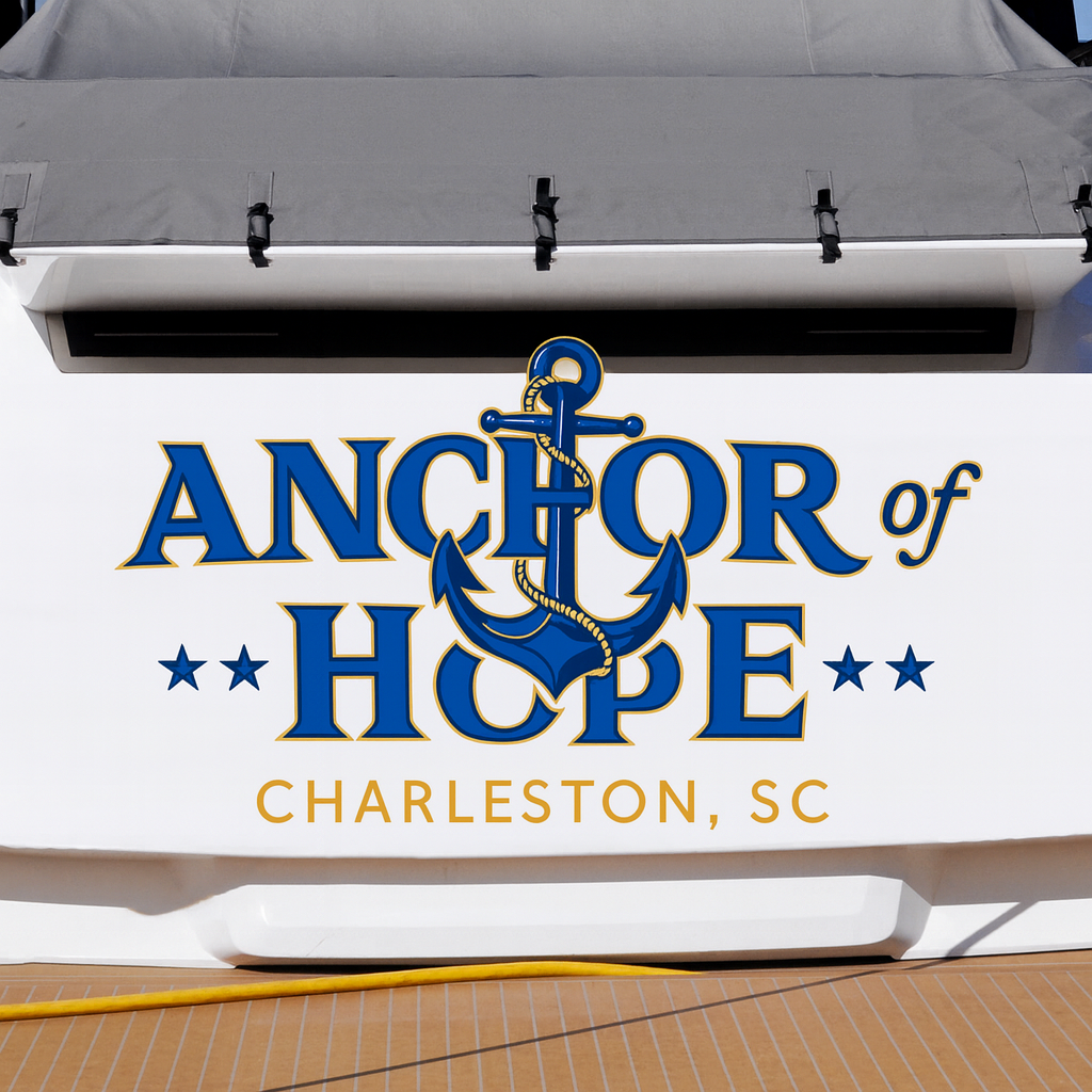Custom Boat Stern Decal Sticker Sign | Boat Stern Name & Hailing City (Port) Sign