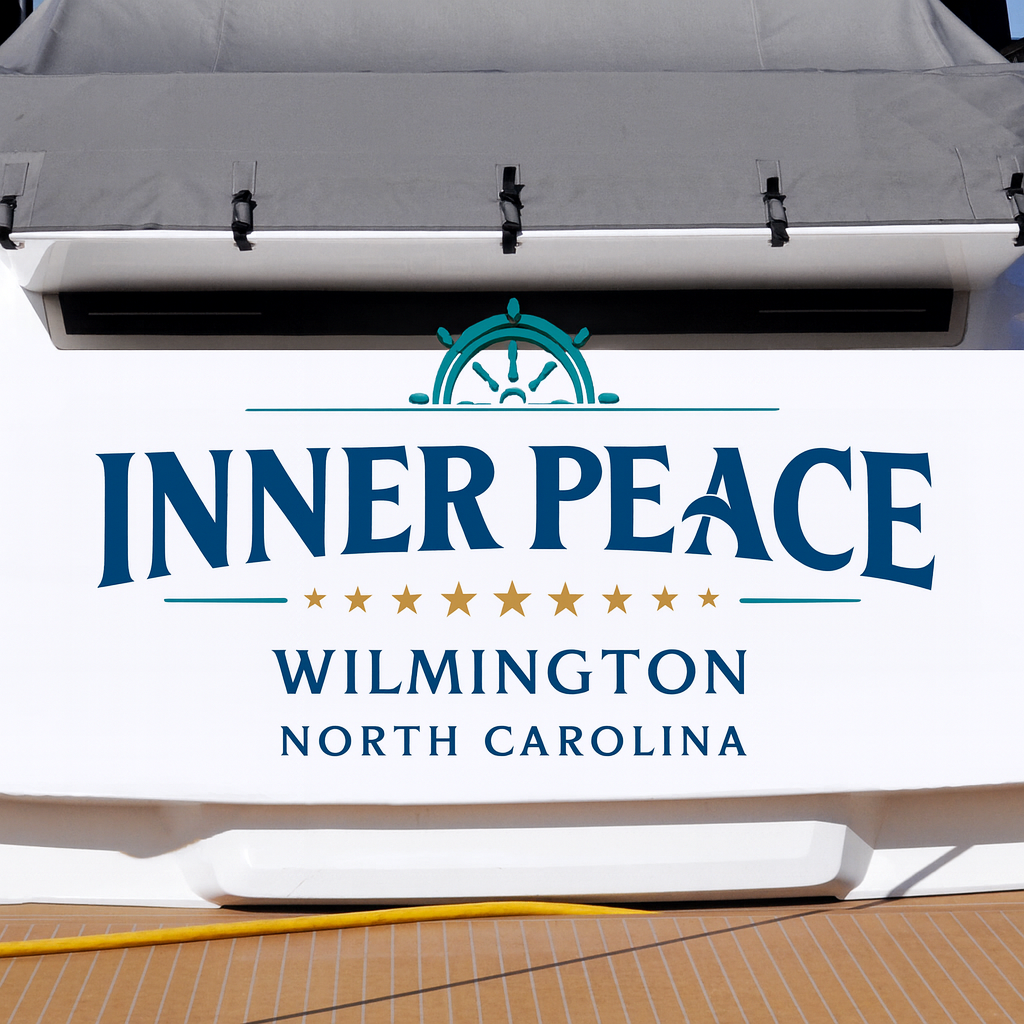 Custom Boat Stern Decal Sticker Sign | Boat Stern Name & Hailing City (Port) Sign