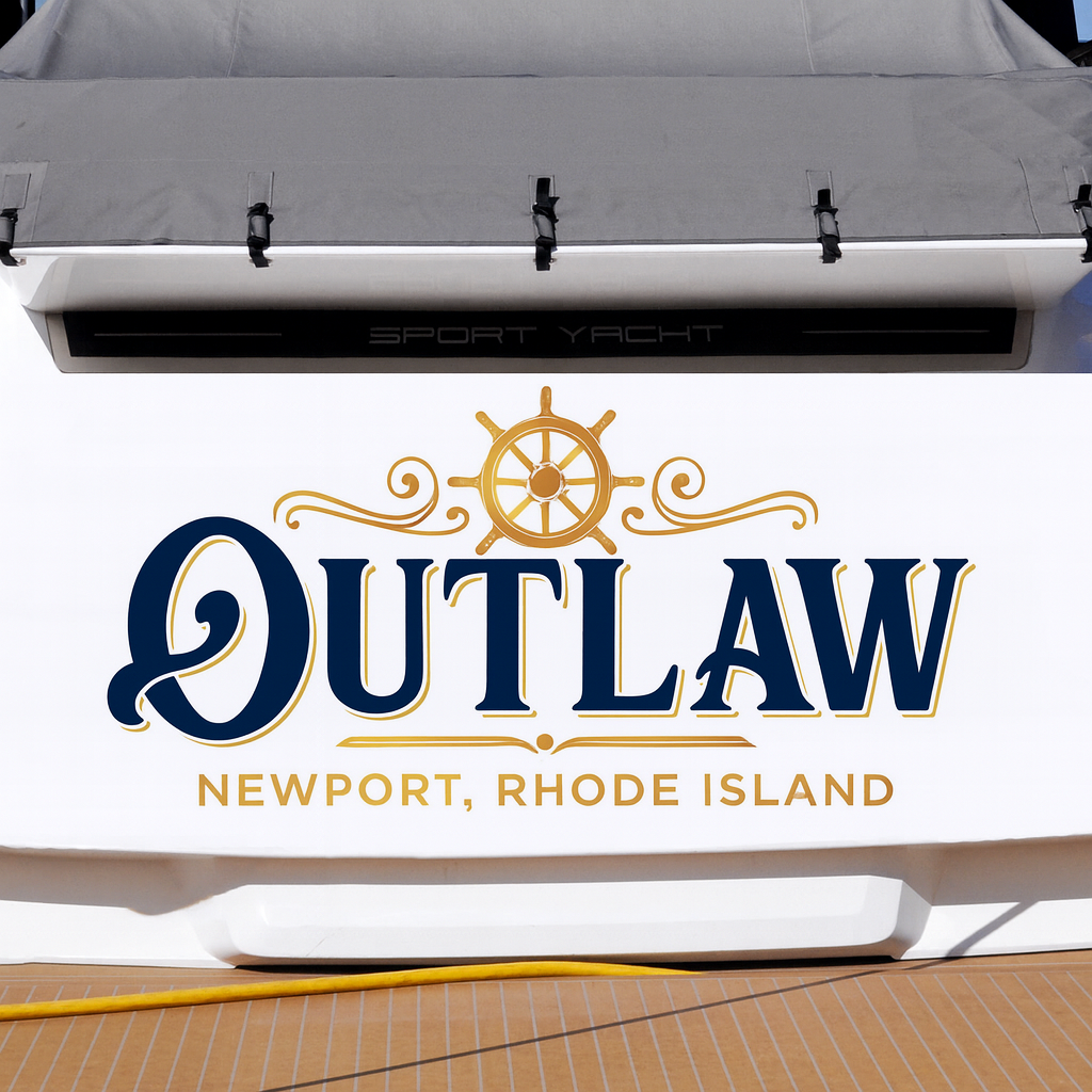 Custom Boat Stern Decal Sticker Sign | Boat Stern Name & Hailing City (Port) Sign
