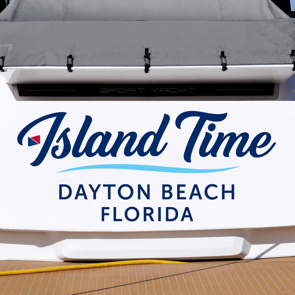 Custom Boat Stern Decal Sticker Sign | Boat Stern Name & Hailing City (Port) Sign