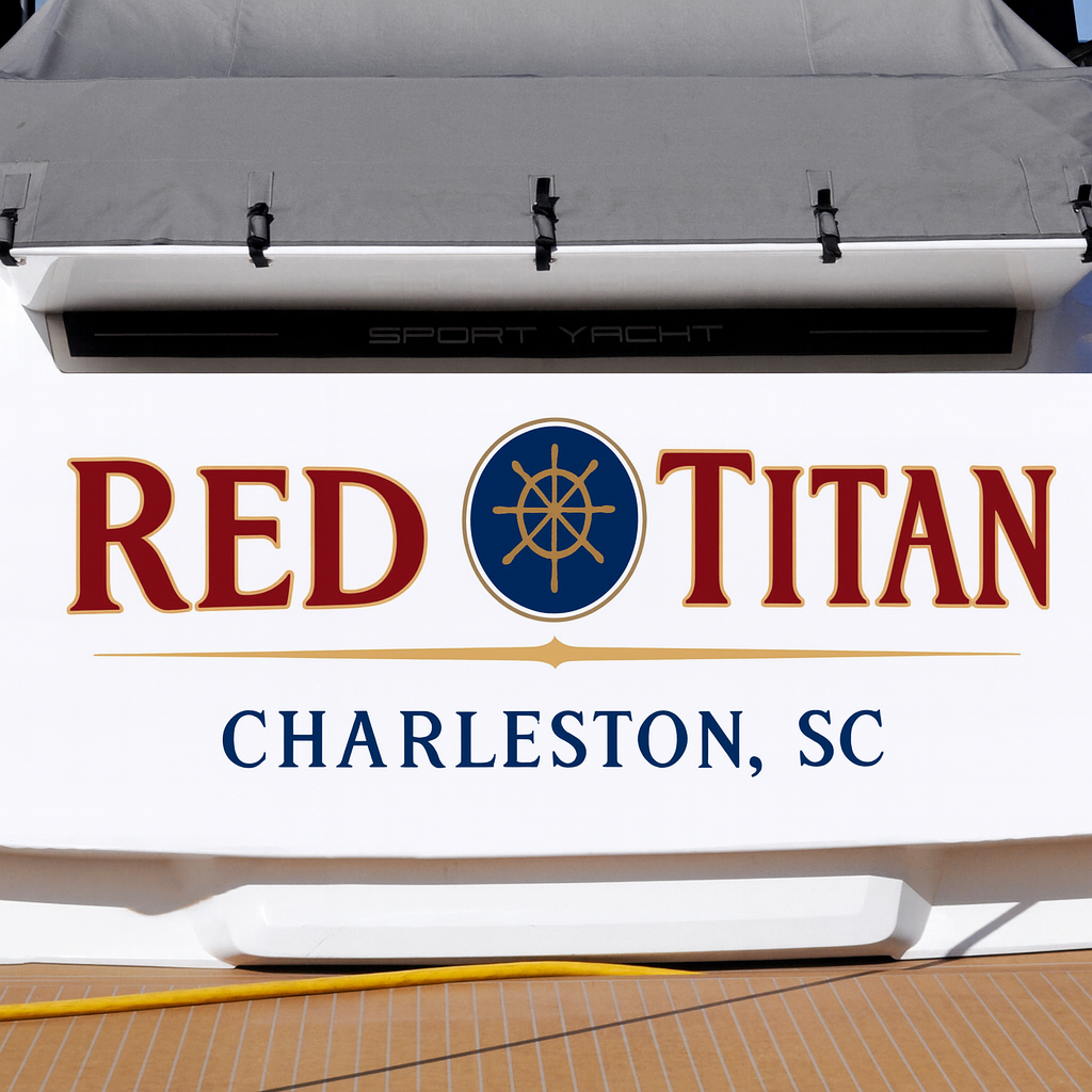 Custom Boat Stern Decal Sticker Sign | Boat Stern Name & Hailing City (Port) Sign