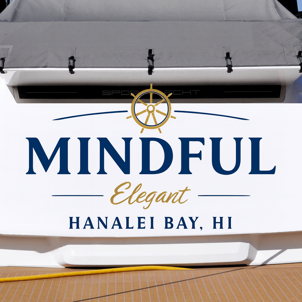 Custom Boat Stern Decal Sticker Sign | Boat Stern Name & Hailing City (Port) Sign