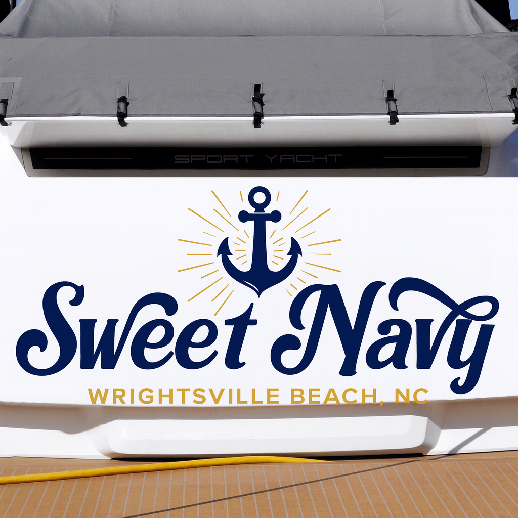 Custom Boat Stern Decal Sticker Sign | Boat Stern Name & Hailing City (Port) Sign