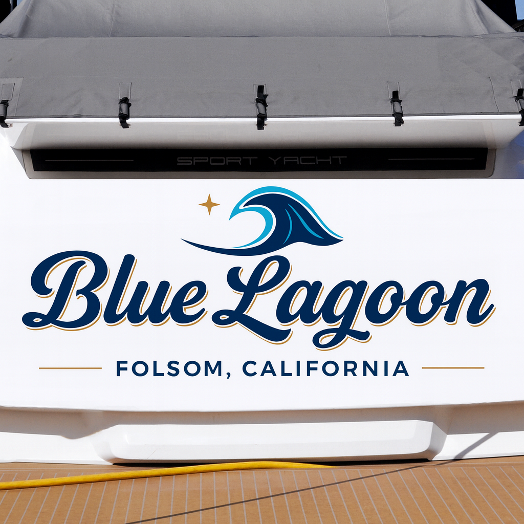 Custom Boat Stern Decal Sticker Sign | Boat Stern Name & Hailing City (Port) Sign