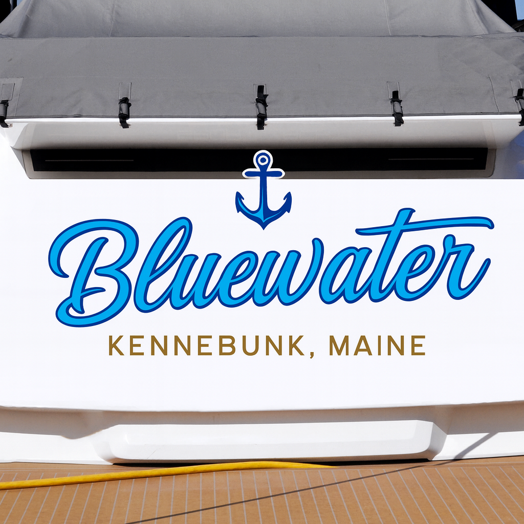 Custom Boat Stern Decal Sticker Sign | Boat Stern Name & Hailing City (Port) Sign
