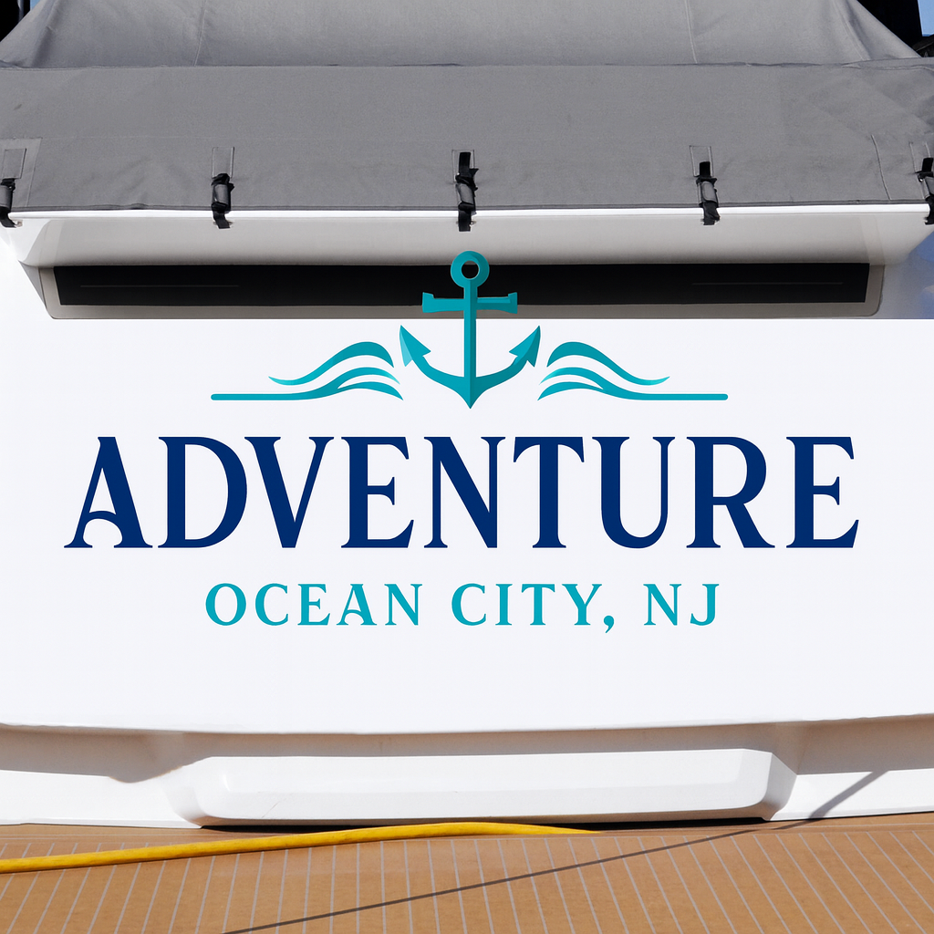 Custom Boat Stern Decal Sticker Sign | Boat Stern Name & Hailing City (Port) Sign