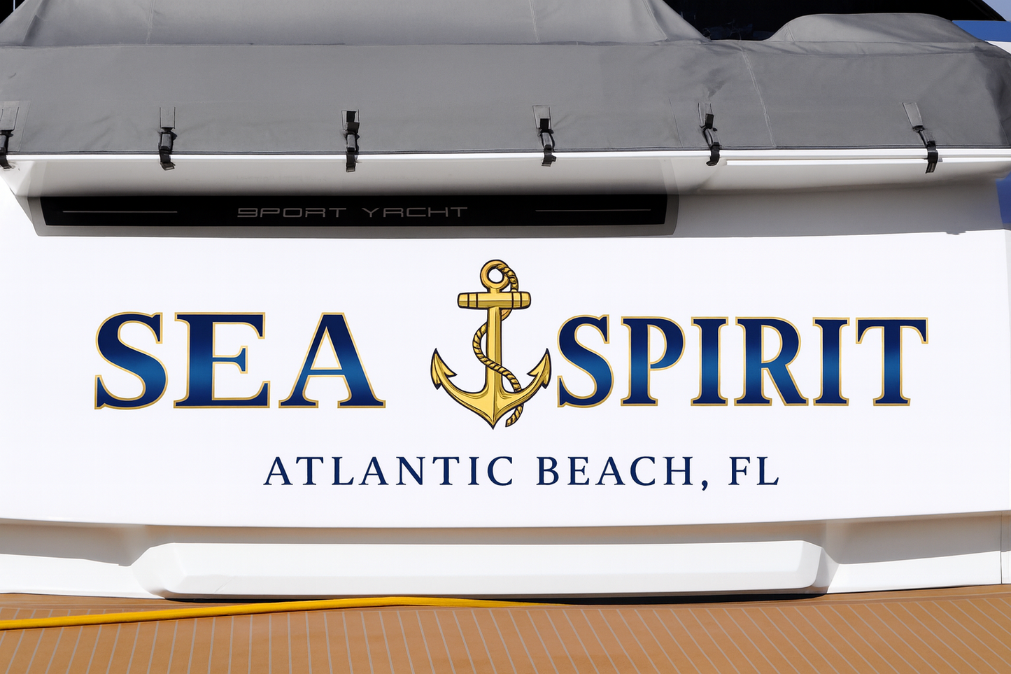 Custom Boat Stern Decal Sticker Sign | Boat Stern Name & Hailing City (Port) Sign
