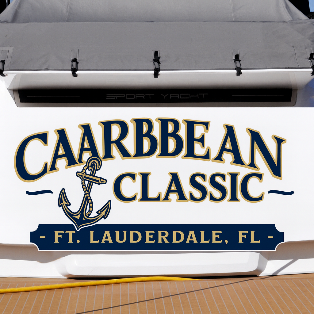 Custom Boat Stern Decal Sticker Sign | Boat Stern Name & Hailing City (Port) Sign